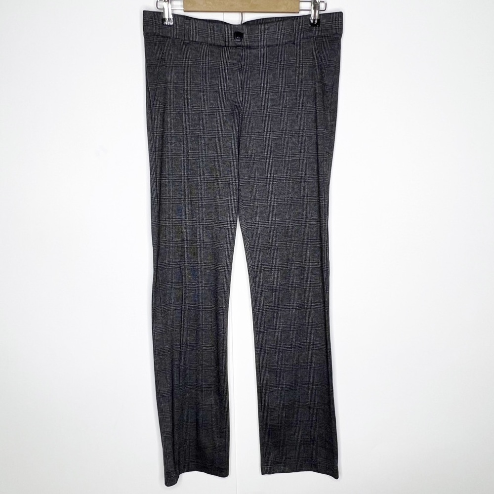 Betabrand Plaid Straight Leg Dress Yoga Pants